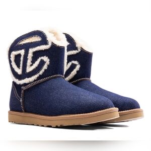Ugg Telfar Indigo Blue Denim Boots